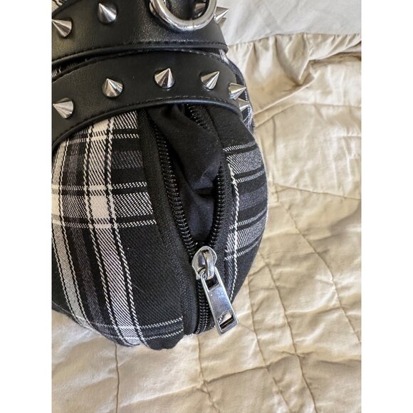 Darker Wavs Distortion Plaid Bear Keychain  zipper Plushie - Picture 2 of 6